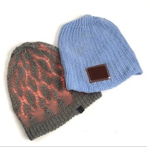 Empyre Peach and Blue Love Your Melon Knit Hats